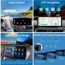 Carpuride 4K W903 Portable Wireless Carplay & Android Auto with Dash Cam - 9.3" HD IPS Screen, 4K Front Camera, Loop Recording, Bluetooth, Mirror Link, GPS, Siri, Dashboard Mounted
