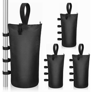 Aimosen 210 LBS Sandbags Weight Bags, 4 Packs Large Heavy Duty Sand Bags with Zipper and Straps for Beach Camping Canopies, Pop Up Tent, RV Awning, Patio Umbrella Base, Gazebos, Trampoline Stakes