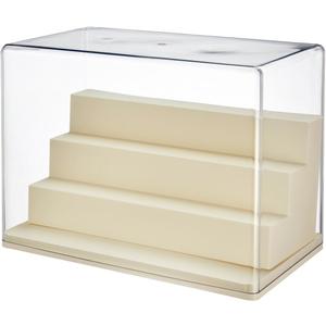 BOHOIDEE 4 Tiers Clear Display Case for Figures, Stackable Acrylic Storage Organizers Box with Cover, Large Dustproof Showcase for Collectibles Action Figure(1, Large)