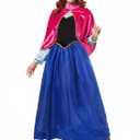 Funna Princess Costume for Women Dress Adult Halloween Cosplay with Capes, Small