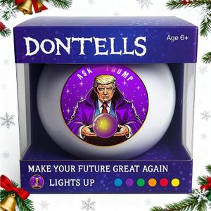 Dontell Fortune Teller Crystal Ball  Christmas GITS for Kids Funny Gag Gift for Adults & Kids, Fortune Telling Toy with Random Answers, Funny White Elephant Gifts for Men