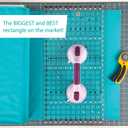Creative Grids Quilt Ruler 12-1/2in x 24-1/2in Rectangle CGR1224 Made in USA, Non-Slip Grip Acrylic Quilting, Sewing, Crafting, Patchwork Ruler for Measuring & Cutting Fabric