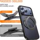 SMARTDEVIL Magnetic Stand for iPhone 17 Pro Max Case,[Built-in Invisible Kickstand][Compatible with MagSafe] [Military Grade Shockproof] 360 Magnetic Stand Phone Case, Black