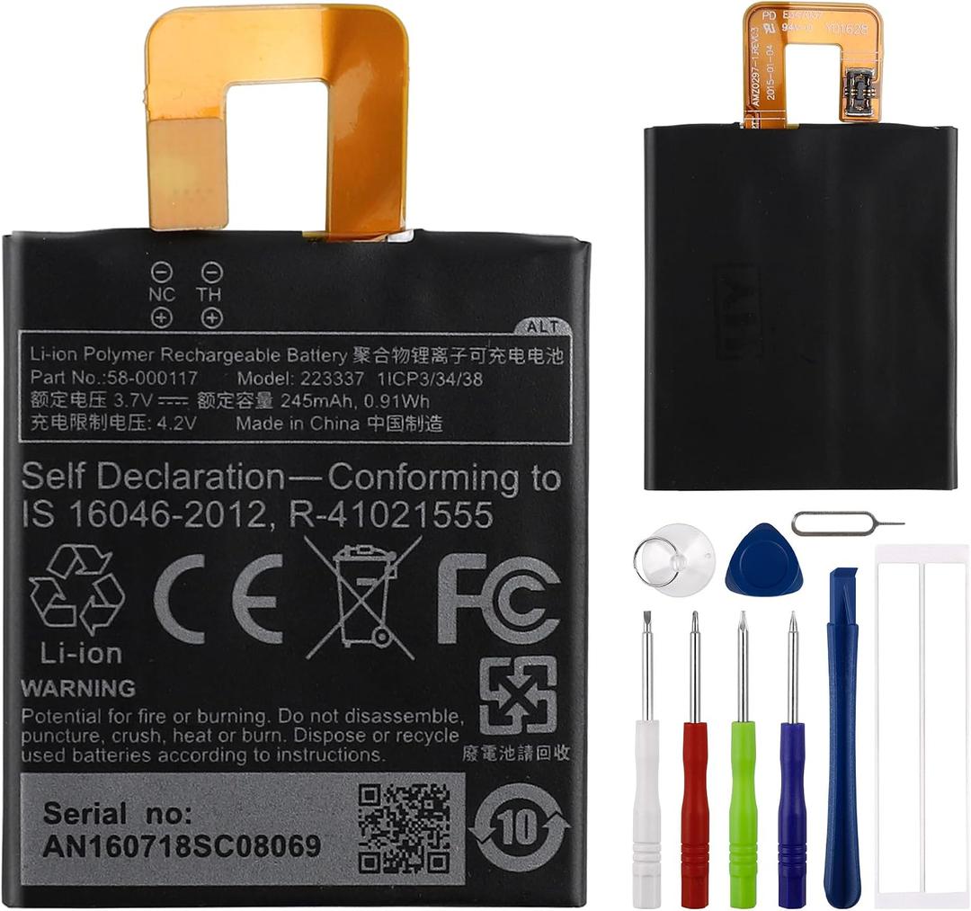 58-000117 Replacement Battery for K Oasis KO1、223337、SW56RW Battery with Tools