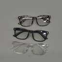 Gaoye Stylish Blue Light Glasses for Woman - Computer Glasses 99% Blue Light Blocking - Lightweight TR90 Frames - 3 pack (A1 Matte Black+leopard+transparent)