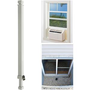 Ideal Security Sliding Window Security Bar or Patio Door Window Bars with Child-Proof Lock, Extendable, Window Safety, White (15.7-26.75 Inches)