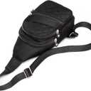 Xsecnua Crossbody Sling Bag Small Sling Backpack, Cross Body Bag Chest Bag for Women Men Travel Hiking Daypack, 11.2" x 6.1" x 3.2"