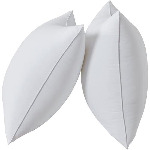 Qeils 18 x 18 Pillow Inserts Set of 2 White Throw Pillow Inserts with Soft Polyester Cover - Rectangle Square Interior Sofa Pillow Inserts Decorative Pillow Insert White Couch Pillow