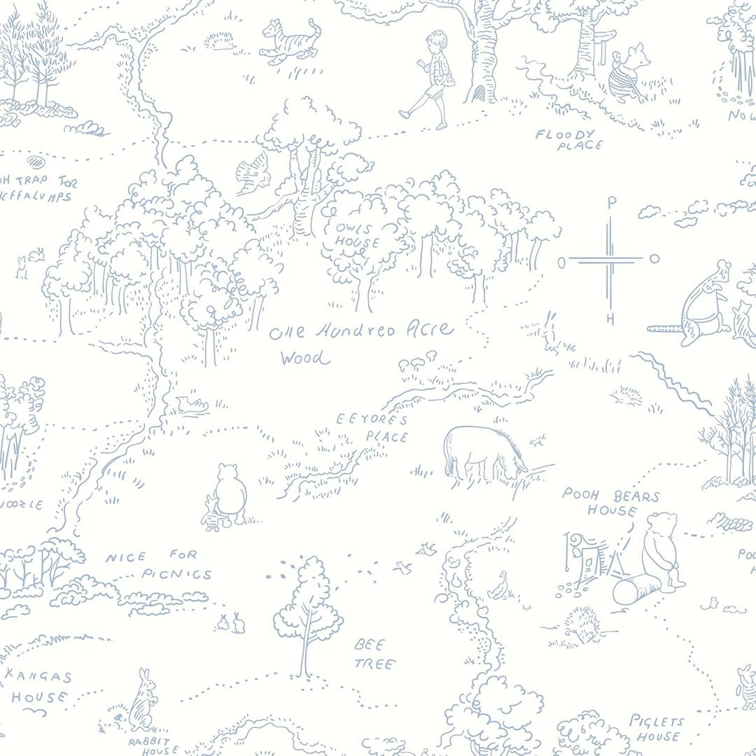 Heroad Blue Peel and Stick Wallpaper Animal Contact Paper Nursery Boho Wall Paper Renter Friendly Removable Vinyl Self-Adhesive Waterproof for Bathroom Bedroom Cabinet and Drawer 17.3" x 197"