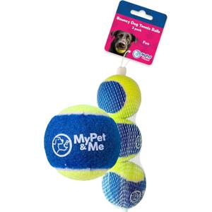 2 x My Pet & Me - Dog Tennis Balls - 2.5-Inch | Soft, Lightweight Balls for Fetch, Teething & Moderate Play | Indoor & Outdoor Dog Toys for Puppies & Small to Medium Dogs (3 Pack)
