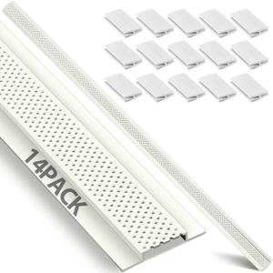 14 Pcs Continuous Soffit Vent - 301, 1-3/4" Vented, 72" Length with 15 Pcs Connector Clips, PVC 14 Pcs Continuous Soffit Vent - 301, 1-3/4" Vented, 72" Length with 15 Pcs Connector Clips, PVC