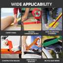 Rainbow Colored Duct Tape 6-Pack, 15 Yards x 2 Inch Heavy Duty Waterproof, No Residue, Tear by Hand, for DIY Crafts, Packaging, Color Coding