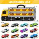 78-Inch Cars Trucks Toys for Toddler 1-3 2-4 3-5 4-7 Years Old Boys Kids, Transport Truck Toy with 24 Pcs Die-Cast Cars, Toys Gifts for 3 4 5 6 Year Old Boy, Toddler Boy Toy Ages 3-5 4-7