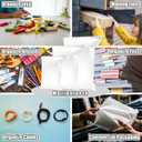Clothing Packing Bags for Travel - Translucent Reusable Space Saver Bag - Ziplock Storage Pouches for Organizing Clothes,Shoes,Cosmetics- 10 Sets in 3 Sizes(10 Large/10 Medium/10 Small)
