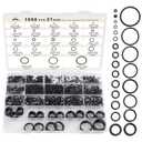 Romeda O Ring Kit 1050 PCS, O Ring Assortment Kit 21 Size, Metric Nitrile Rubber O Rings for Car Auto Vehicle Repair Faucet Plumbing Air or Gas Sealing Connections Resist Oil and Heat