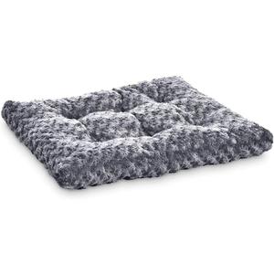Amazon Basics Washable Cat and Dog Bed, Cozy Crate Pad for Large Dogs, Indoor, 40 x 27 x 3.5 inches, Gray