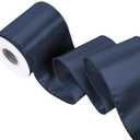 Navy Blue 4 Inch 15 Yards Satin Wired Ribbon Easter Ribbons for Gift Wrapping Bows Making Home Decor Wreaths Garland Crafts Christmas Tree Bows