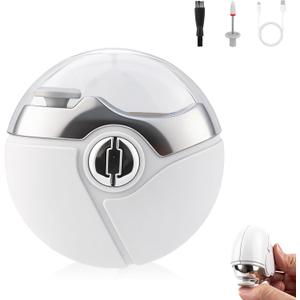 Electric Nail Clippers,2 in 1 Electric Polishing Automatic Nail Clippers,Electric Nail Trimmer Electric Nail Clipper with 2 Adjustable Speeds,Electric Automatic Nail Clipper for Adults(White)