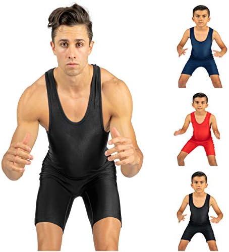 Solid Black wrestling singlet size XL