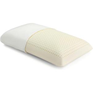 100% Natural Talalay Latex Pillow for Sleeping with Removable Cotton Cover, Premium Soft Bed Pillow Helps Relieve Pain and Pressure, Suitable for Side Back or Stomach Sleepers (Standard (Firm)