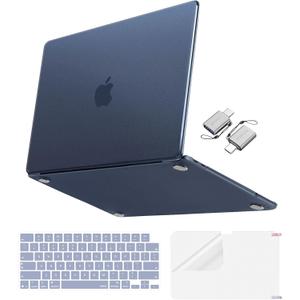 MOSISO Matte Finish Case Compatible with MacBook Neo 13 inch 2026 Release Model A3404, 4 in 1 Kit Ultra-Thin Exact-Fit Scratches & Fingerprints Resistant Protective Hard Shell Case Cover, Indigo Clear