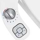 Hot and Cold Bidet, Warm Water Bidet Attachment for Toliet, Non-Electric Warm Bidet with Adjustable Water Pressure, Dual nozzle Rear and Feminine Wash - Self cleaning (Silver)