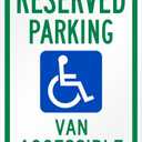 SmartSign "Reserved Parking - Van Accessible" Handicap Parking Sign | 12" x 18" Aluminum