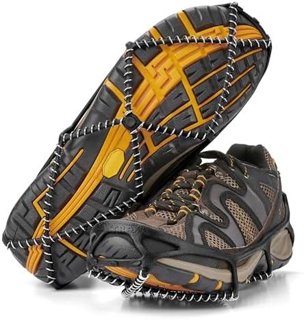 Yaktrax Walk Traction Cleats - 360-Degree Grip on Snow, Ice, & Multi-terrain Surfaces - Elastic Outer Band w/ Easy-On/Off Heel Tab & 1.2mm Zinc-coated Steel Coils - Abrasion & Rust Resistant - Unisex Small