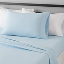 Amazon Basics Lightweight Super Soft Easy Care Wrinkle Free Microfiber 3 Piece Bed Sheet Set with 14-Inch Deep Pockets, Twin, Light Blue, Solid, Kids, Men & Women Bedding