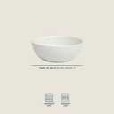 Gibson Home Extra Large Serving Bowls Set of 2-100 oz 10-Inch White Porcelain Salad Bowl Set, Stackable Ceramic Kitchen Bowls, Dishwasher & Microwave Safe