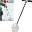 Heavy Duty Ice Fishing Scoop Skimmer, Ice Scooper for Ice Fishing Gear & Accessories, Fishing Tools with Foam Anti Slip Handle, Retractable Long Handle Design