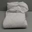 Amazon Basics Waterproof 18 inch Mattress Protector Twin Size, Breathable, Machine Washable, White