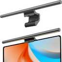 YEELIGHT Monitor Light Bar, Computer Monitor Lamp for Home Office Gaming, 250LM No Glare Eye-Care LED Screen Bar, Touch Control USB Reading Desk Lamp with Stepless Dimming for Flat & Curved Monitor (Dark Gray)