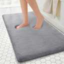 MINIDEAR Bathroom Rugs 70x24 Dark Gray - Thick Memory Foam Bath Mat, Ultra Soft & Plush Fluffy, Non-Slip, Quick Dry, Absorbent Washable Floor Microfiber Mat for Tub, Home Decor Accessories