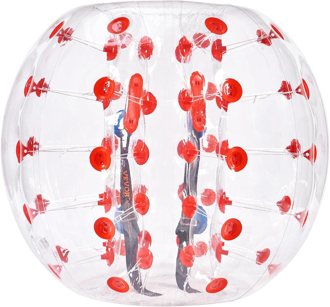 VEVOR Inflatable Bumper Ball, 4FT/5FT Body Sumo Zorb Balls for Teen, 0.8mm Thick PVC Human Hamster Bubble Balls for Outdoor Team Gaming Play, Bumper Bopper Toys for Garden, Yard, Park