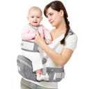 Baby Hip Seat Carrier, Ergonomic Waist Stool for Child Infant with Adjustable Strap Pocket Soft Base, Baby Hip Carrier for Newborns & Toddlers (Dark Gray)