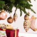 Christmas Balls Tree Ornament Set Shatterproof Assorted Hanging Decorations in a Hand-held Gift Package for Xmas Tree Decor72ct, Champange