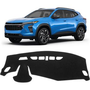 KUST Black Dash Cover for Chevrolet/Chevy Trax 2024 2025 2026 Polyester Dashboard Cover Non-Slip Interior Accessories for Chevrolet/Chevy Trax Custom Fit Dash Mat Sunshade Windshield No Glare
