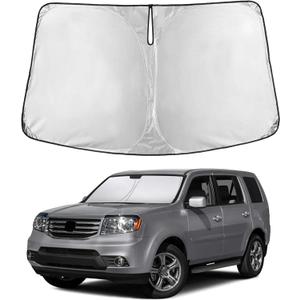 EcoNour Windshield Sunshade Compatible for Honda Pilot 2009-2013 2014 2015, Sun Visor for Front Windshield & Window Sun Shade Cover, UV Heat Blocker & Protector, Car Accessories