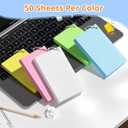 Index Cards 3x5 Inches, 250 PCS, Colored Flash Cards With Ring, Punched Lined Study Card Ruled Flashcards Notecards, Ruled Front And Blank Back, Note Card for School, College And Home
