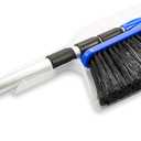Camco Adjustable Broom and Dustpan - Portable & Compact Full Size Broom - Adjusts from 24-52 Inches, Ideal for RV, Marine, and Home Use (43623-A)