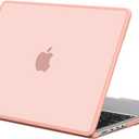 BlueSwan Hard Shell Case Compatible with MacBook Pro 14-inch, 2025 2024-2021 Release M4 M3 M2 M1 Pro/Max Chip, Anti-Cracking and Anti-Fingerprint Soft TPU Bumper, Frosted Baby Pink