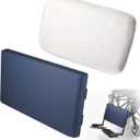 Wheelchair Leg Rest Support Pad with Removable Faux Sheepskin Cover, 16" All-Season Leg Rest Cushion for Seniors, &Warm Fleece Sleeve Set, Prevents Feet Sliding, Ideal Care Gift for Disabled