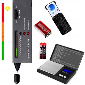 Jewelry Diamond Tester,Jewelry Diamond Tester200g/0.01g Mini Jewelry Scale+30X 60X 90X Mini LED Magnifying,Professional Diamond Selector for Novice and Expert,Thermal Conductivity Meter