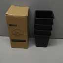 Bed Furniture Riser 4 inches, Versatile Bed and Furniture Riser - Heavy Duty, Stackable, Supports 550 lbs Each Riser - Set of 4, Black (Black-Set of 4, 4 Inch)