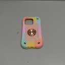 MARKILL Compatible with iPhone 14 Pro Case 6.1 Inch with Built-in Ring Stand, Military Grade Drop Protection Full Body Rugged Heavy Duty Case 3 in 1 Protective Durable Cover. (Rainbow Pink)