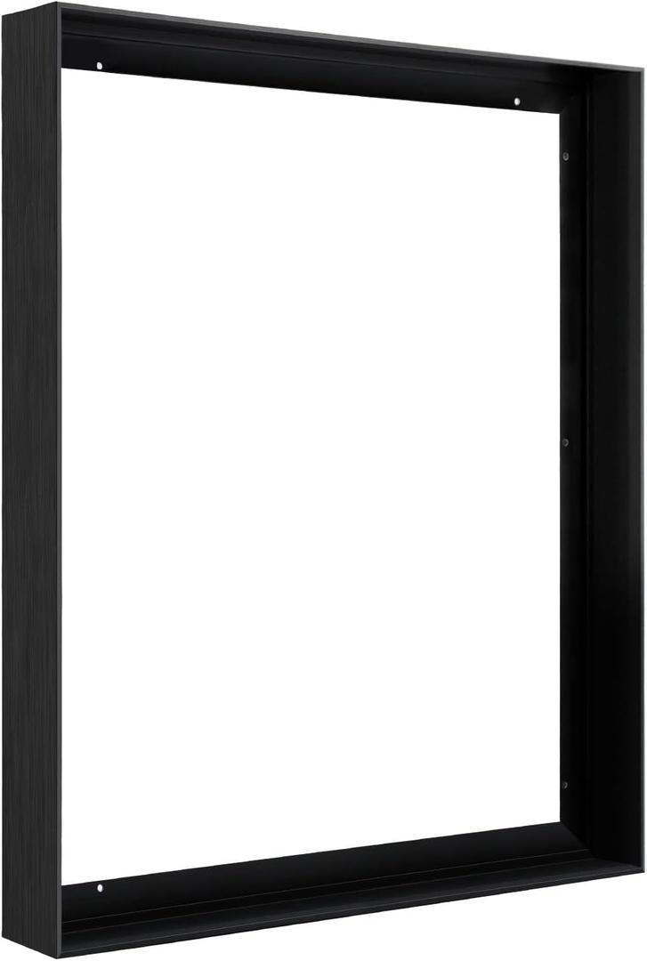 Floating Frame for 24x48 Canvas Paintings, DIY Metal Canvas Frame with 1.5" Deep, Horizontal or Vertical Display, Floater Frame for Canvas Wall Art Home Office Decor (Black)