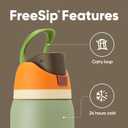 Owala FreeSip Insulated Stainless Steel Water Bottle with Straw, BPA-Free Sports Water Bottle, Great for Travel, 32 Oz, Camo Cool