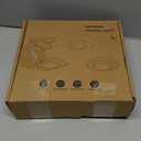 CANEOE Small Modern LED Ceiling Light, 2 Rings Creative Design Ceiling Lamp Black Indoor Hallway Light Fixtures for Living Room Bedroom Kitchen Office (Cool White, 6000K)