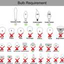 Wellmet Chandelier Shades, ONLY FOR CANDELABRA BULBS, Clip-on Fitter Lamp Shades, 3" X 6" X 5", 6 pcs Set